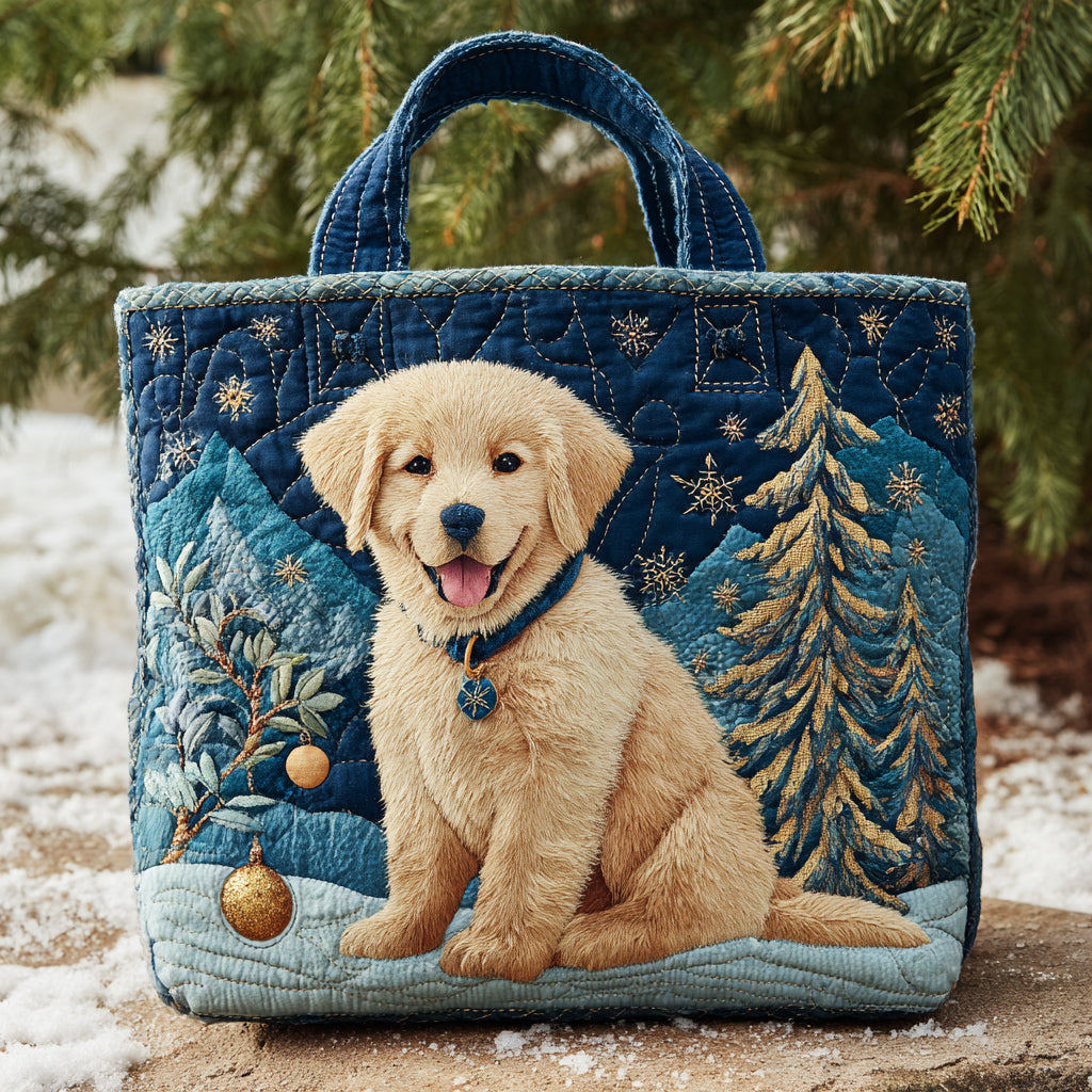 Ornament Golden Retriever Quilted Tote Bag NCU0HH210-tidenox