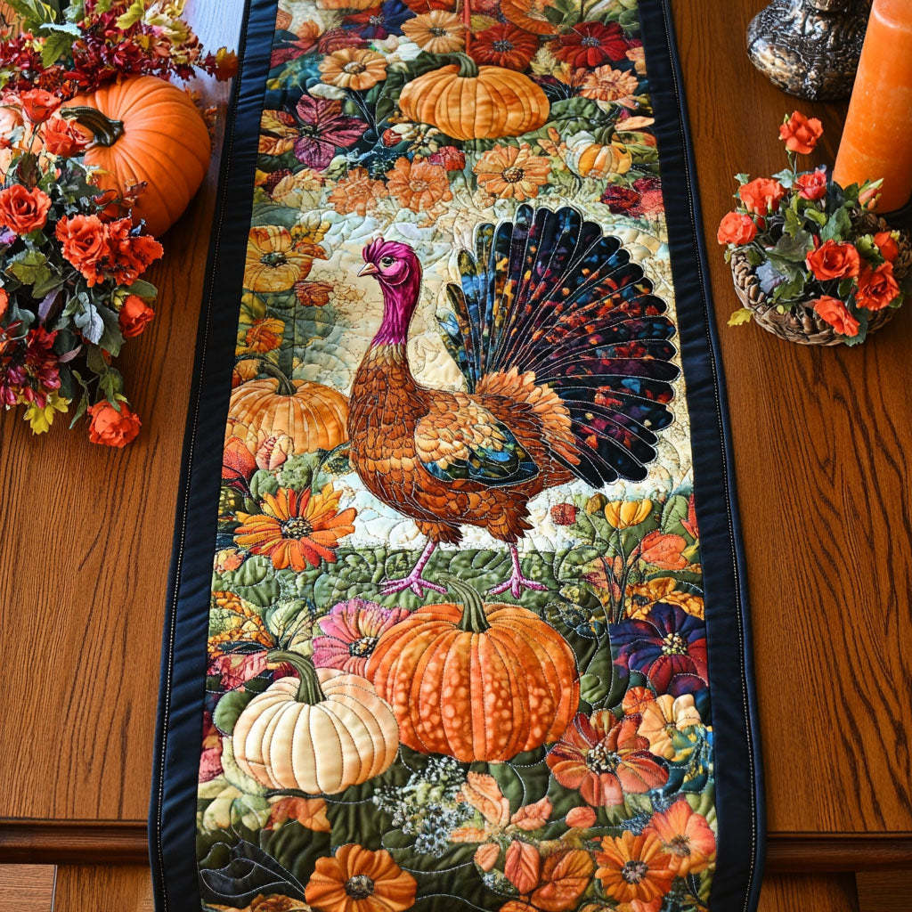 Harvest Turkey Quilted Table Runner NCU0PT663-tidenox