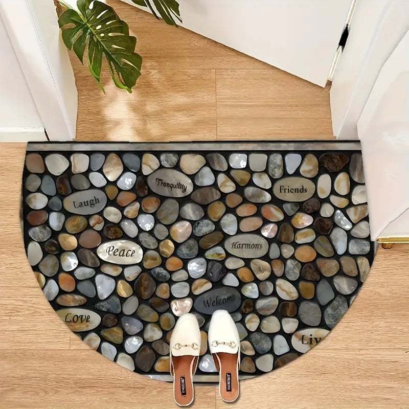 💖Boho Style Semicircular Door Mat - Non Slip Soft Floor Carpet