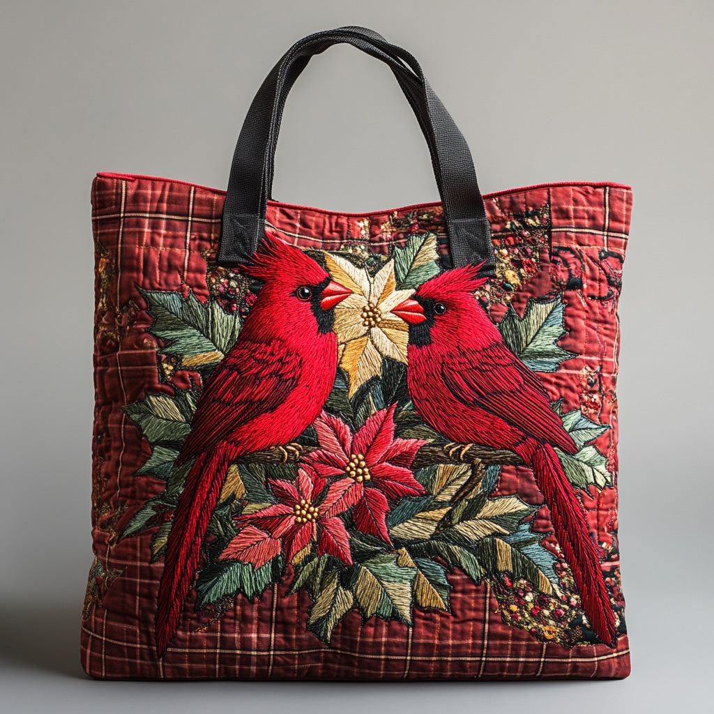 Faithful Cardinal Quilted Tote Bag NCU0DV6890-tidenox