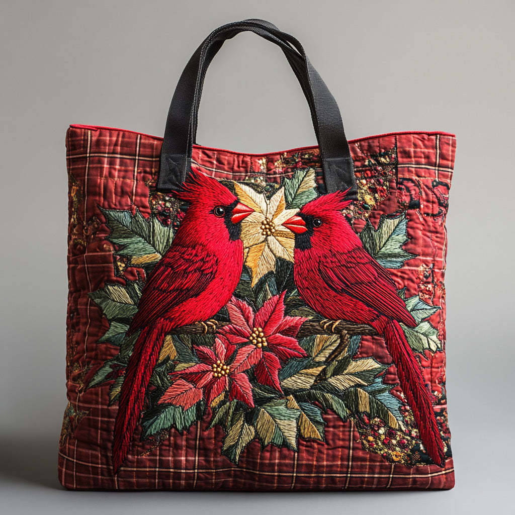 Faithful Cardinal Quilted Tote Bag NCU0DV6890-tidenox