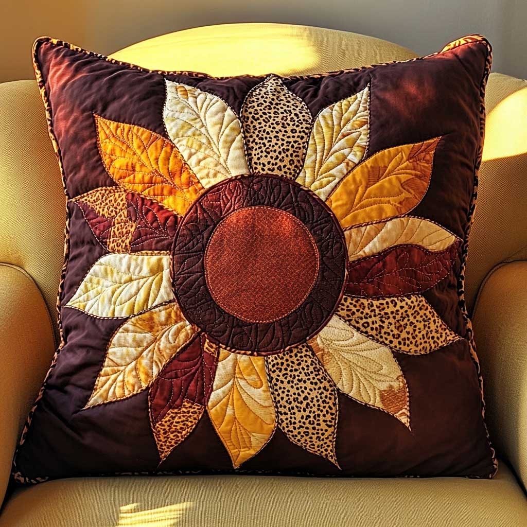 Rustic Leopard Sunflower WN0404038CL Quilt Pillow Case-tidenox