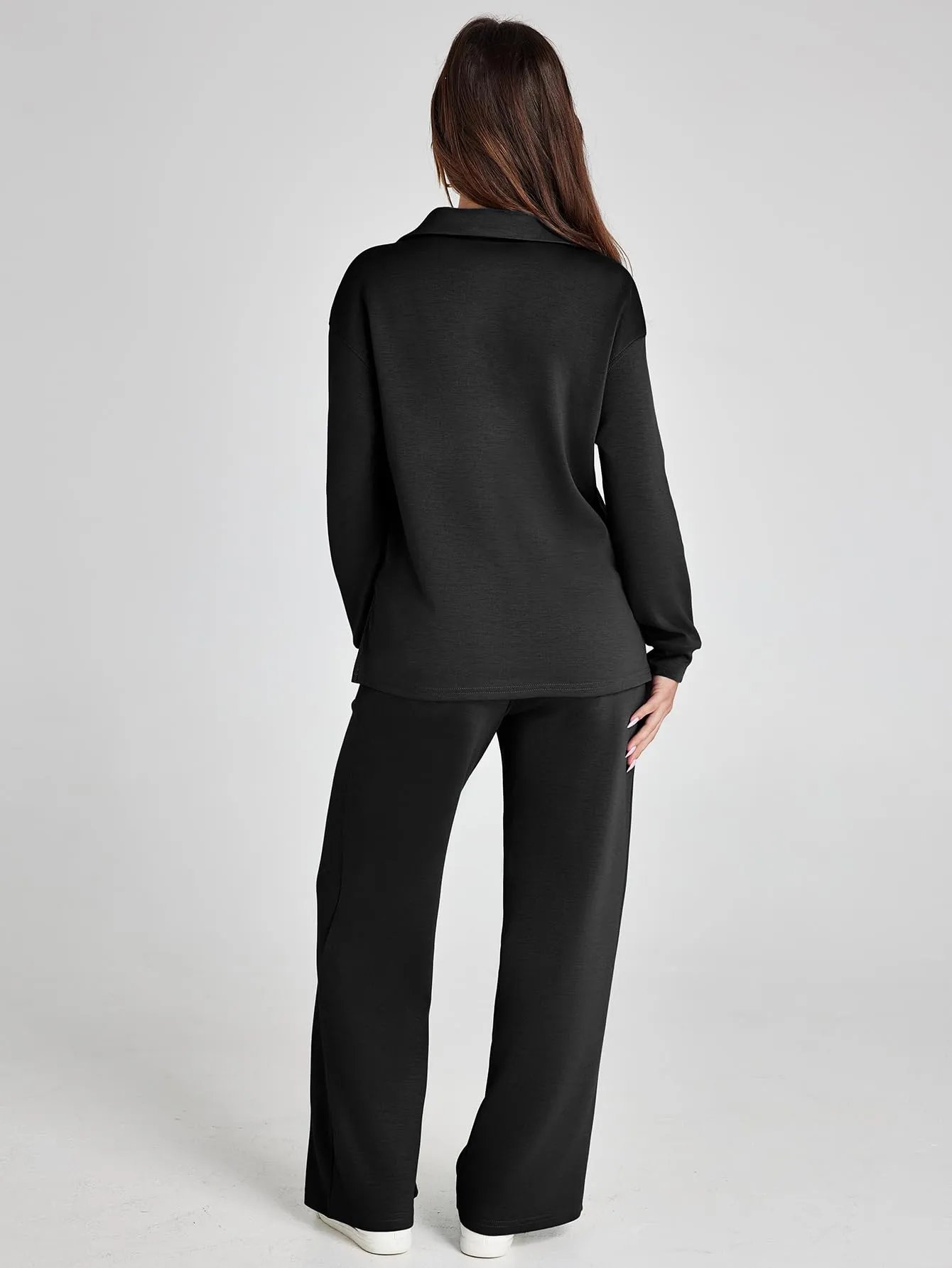 Women's 2 Piece Sets Outfits Casual Long Sleeve Sweatsuits Sets-tidenox