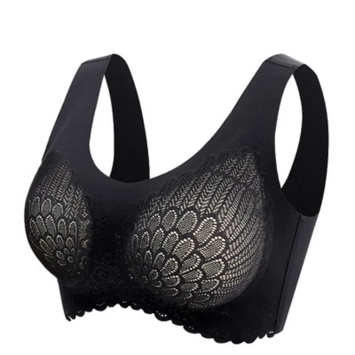 Latex 4.0 Graceful Anti-saggy Breathable Lace Large Size Bra-tidenox