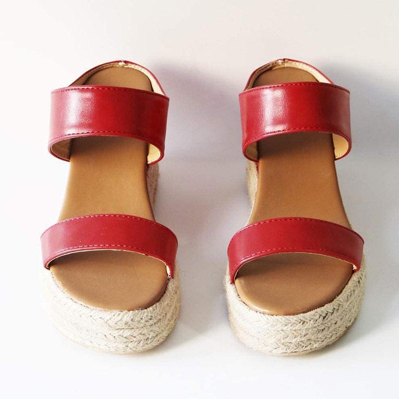 Womens Platform Wedge Sandals High Heel Slip-on Open Toe Slides-tidenox