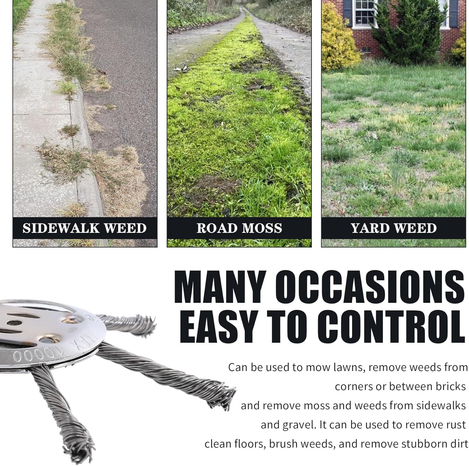 6 inch Steel Wire Brush Cutter Trimmer Head-tidenox