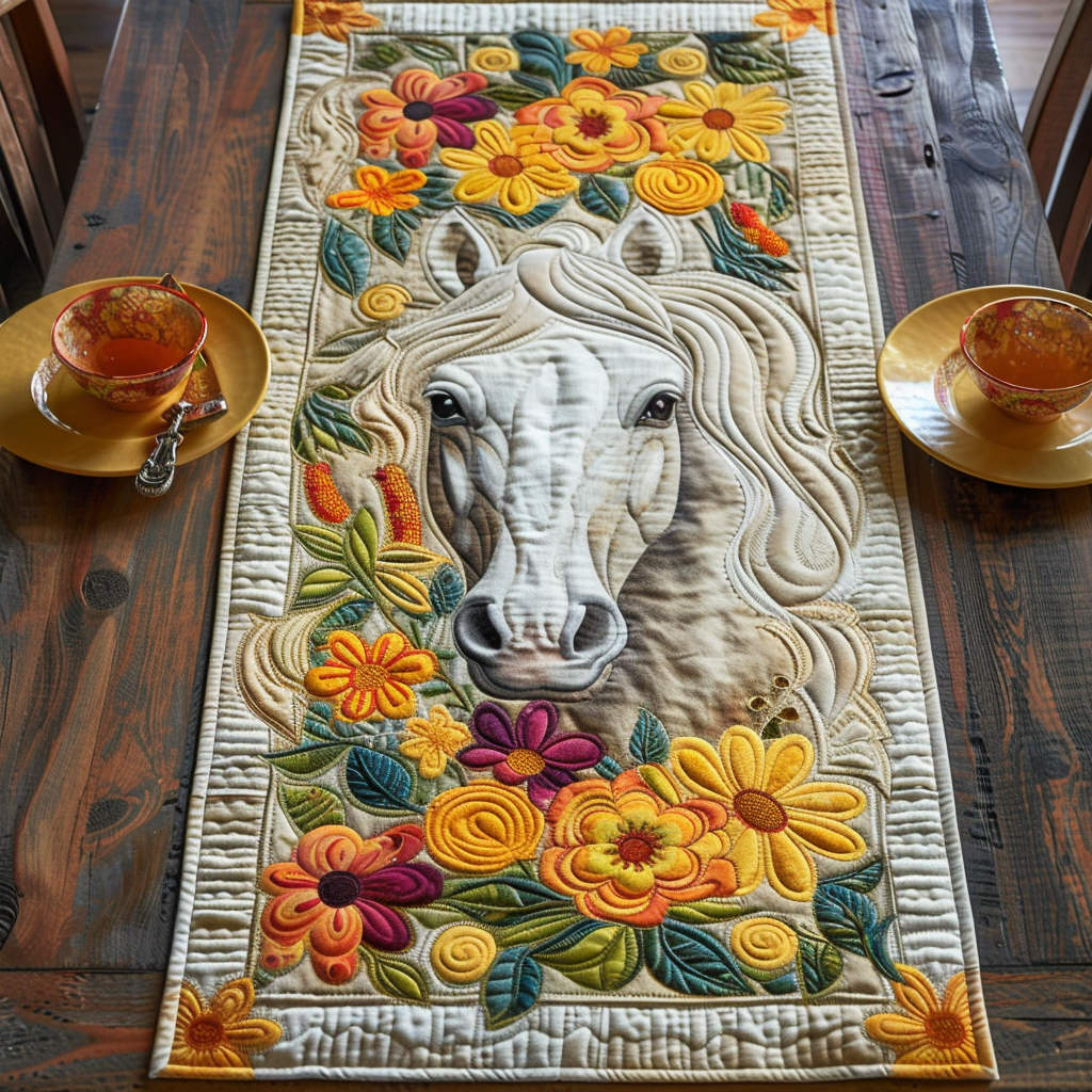 Horse Quilted Table Runner NCU0VT12-tidenox