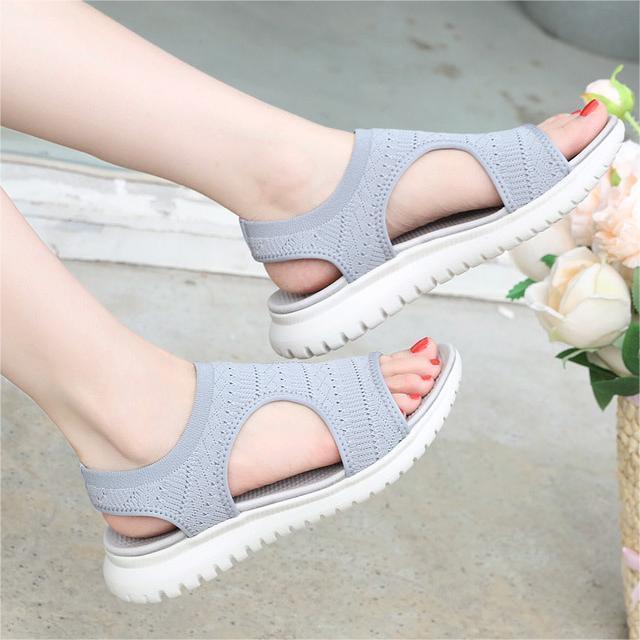Orthopedic Sandals Cushion Walk Fly Knit Sporty Sandal EEE Fit-tidenox