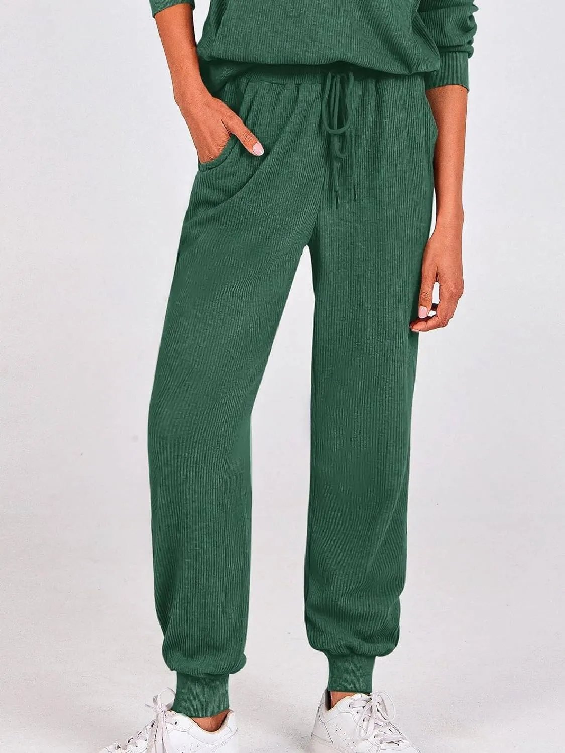 ⏰Hot Sale-Womens 2 Piece Long Sleeve Half Zip Pullover Fall Tracksuit Sweatsuits Set(Buy 2 Free Shipping)-tidenox