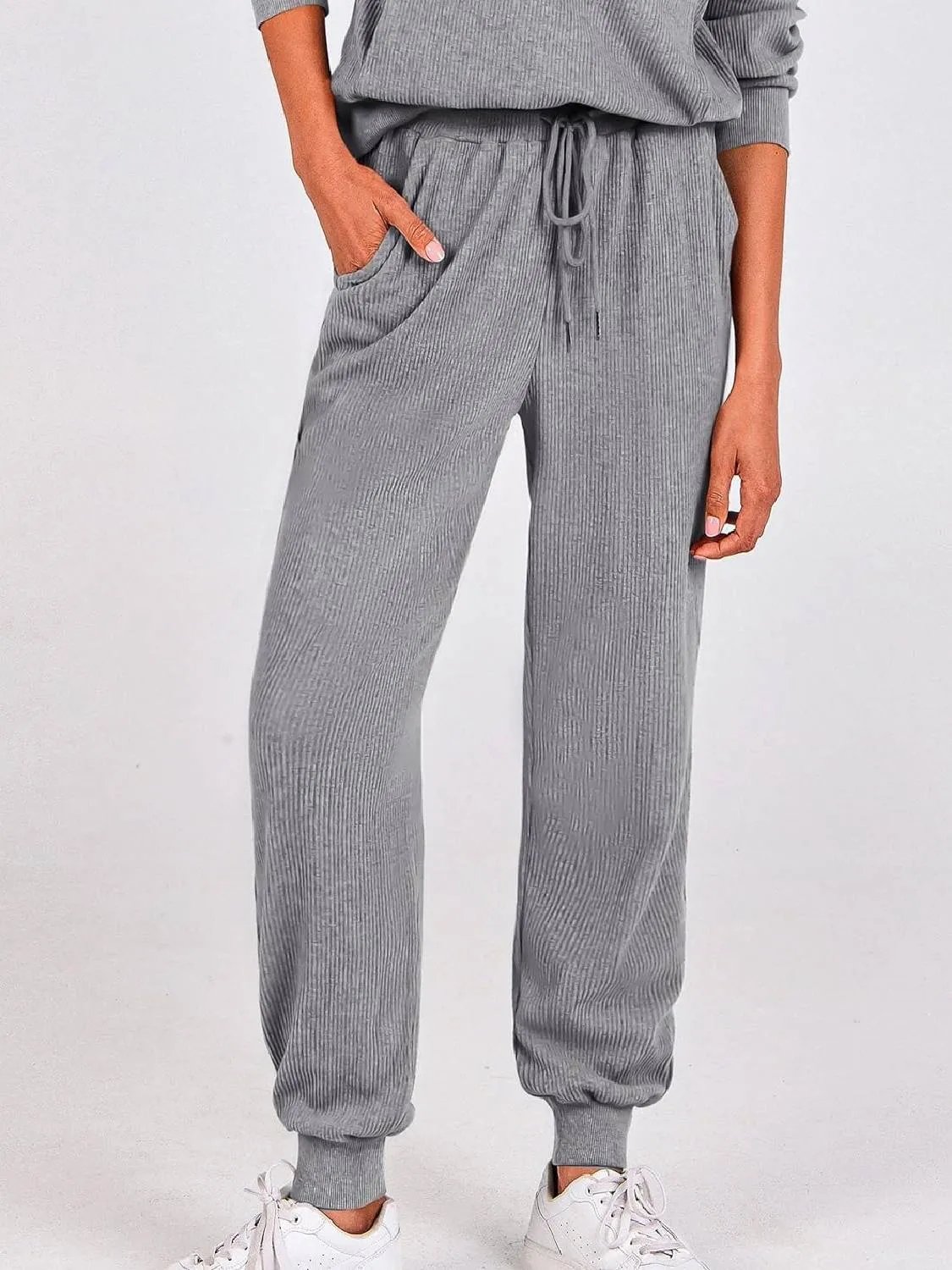 ⏰Hot Sale-Womens 2 Piece Long Sleeve Half Zip Pullover Fall Tracksuit Sweatsuits Set(Buy 2 Free Shipping)-tidenox