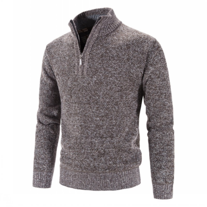 Men's Cashmere Zip Sweater-tidenox