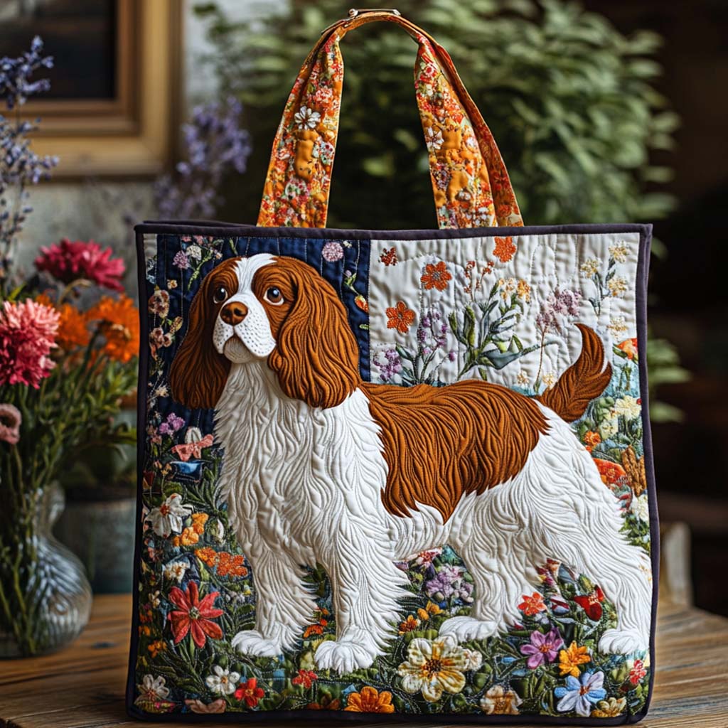 Cavalier Vintage Blossom Quilted Tote Bag NCU0XD1161-tidenox