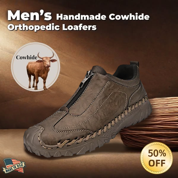 Men's Handcrafted Genuine Moccasins  Outdoor Breathable Casual Shoes-tidenox