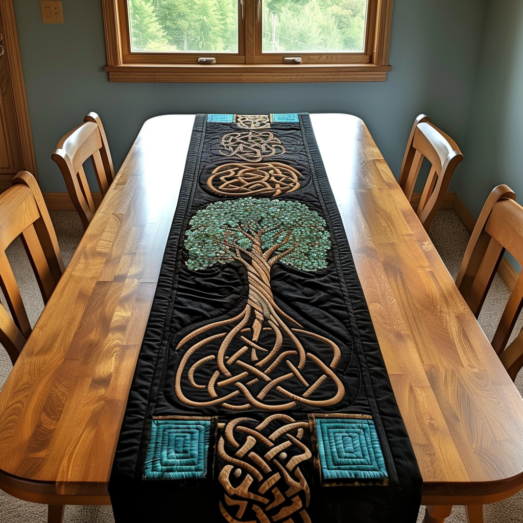 Ancient Tree of Life Quilted Table Runner NCU0TH455-tidenox