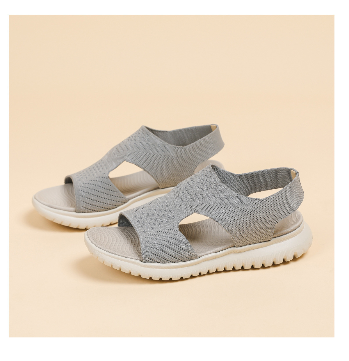 Orthopedic Sandals Cushion Walk Fly Knit Sporty Sandal EEE Fit-tidenox