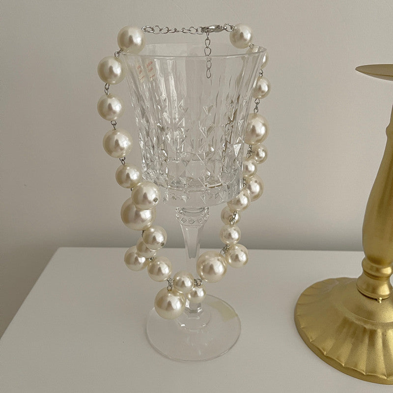 Statement Pearl Choker Necklace for Women | Bold Beaded Design-tidenox