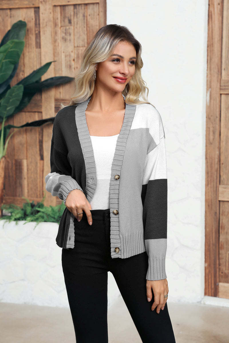 Zeagoo Women's Cropped Cardigan 2024 Fall Button Sweaters-tidenox