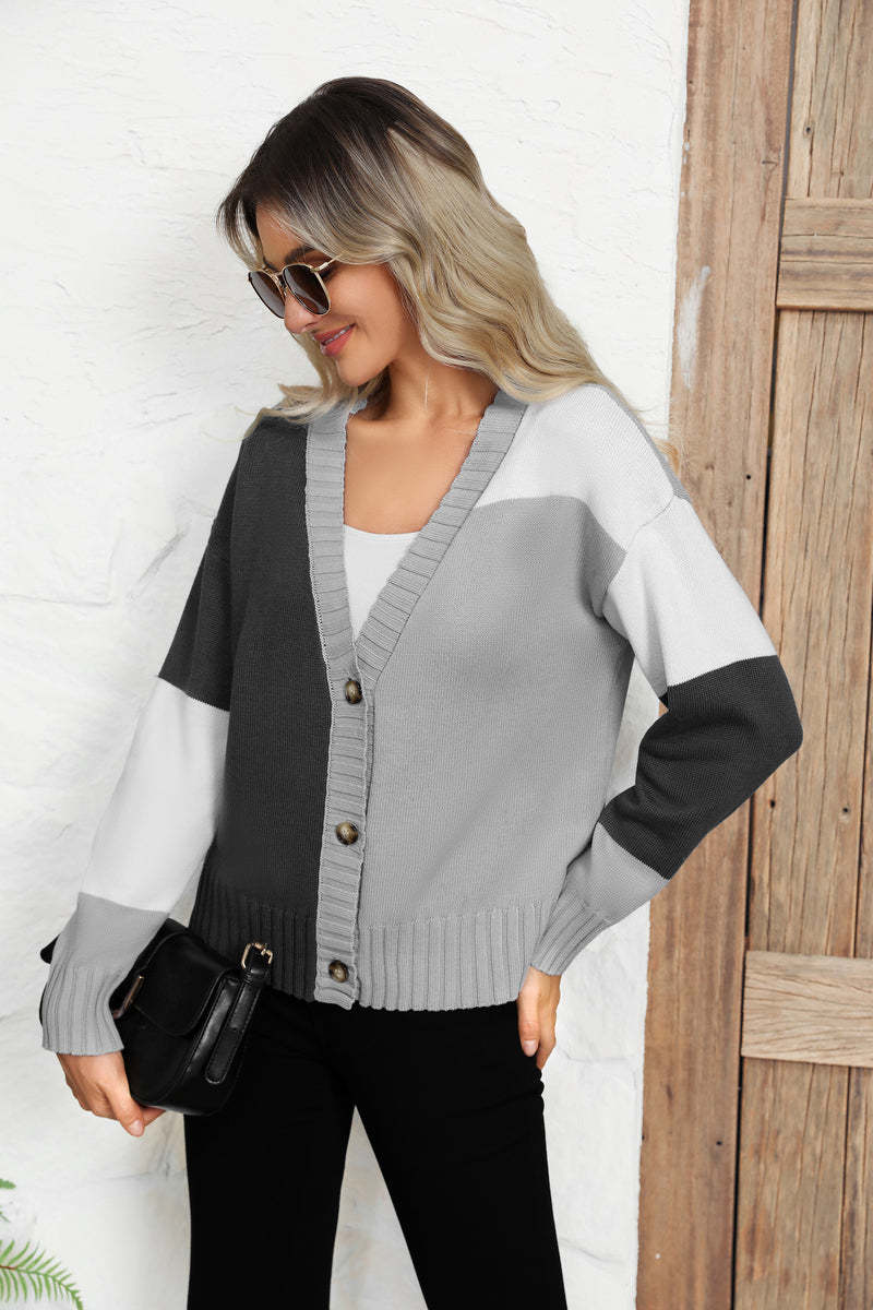 Zeagoo Women's Cropped Cardigan 2024 Fall Button Sweaters-tidenox