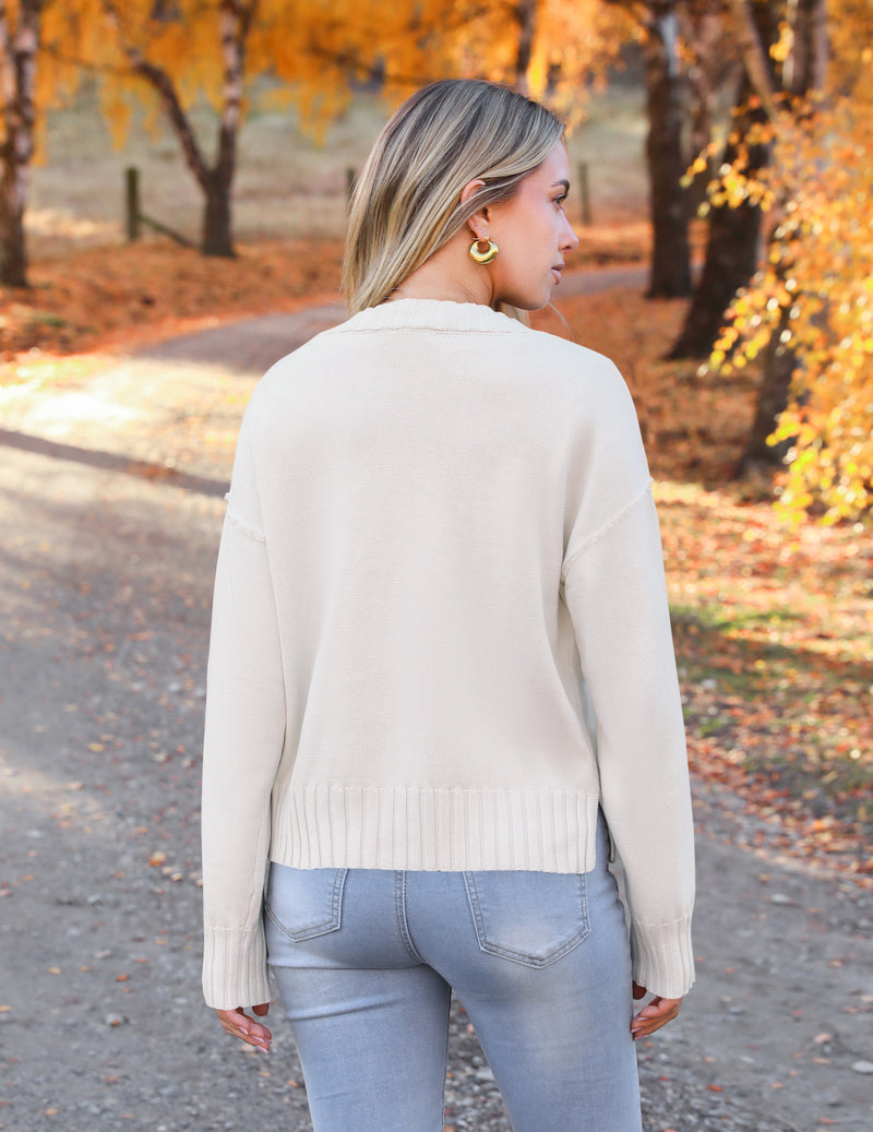 Zeagoo Women's Cropped Cardigan 2024 Fall Button Sweaters-tidenox