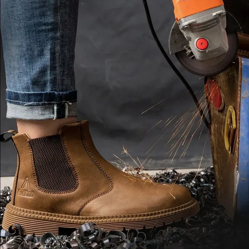 Tidenox ®Men Winter Boots For Work Oil-proof Safety Orthopedic Shoes-tidenox