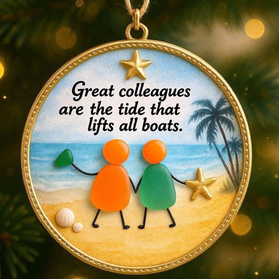 Sea Glass Friendship Ornament-tidenox