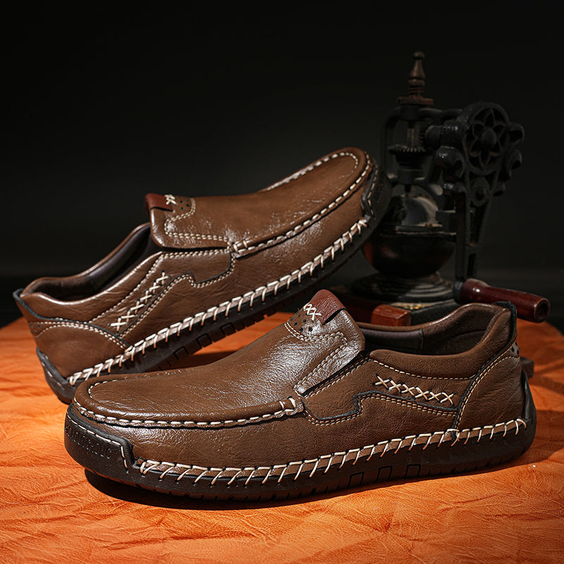 Last Day 60% OFF🔥⏱️Christmas Promotion⏱️🔥Men's genuine calfskin leather Slip-On Loafers-tidenox