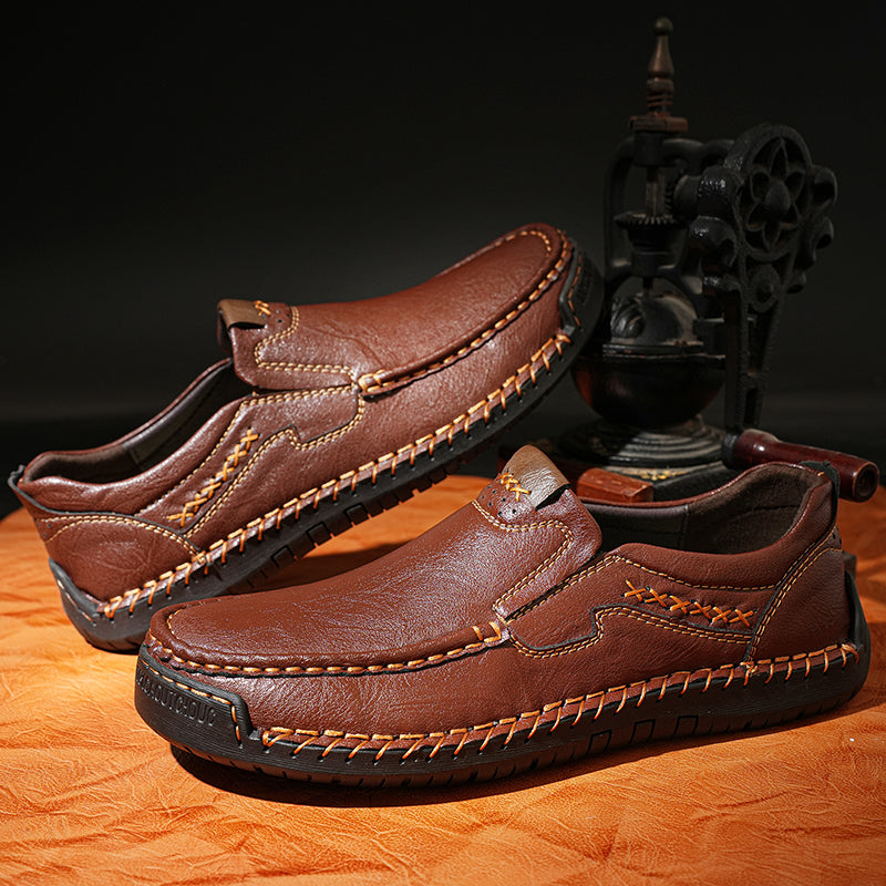 Last Day 60% OFF🔥⏱️Christmas Promotion⏱️🔥Men's genuine calfskin leather Slip-On Loafers-tidenox