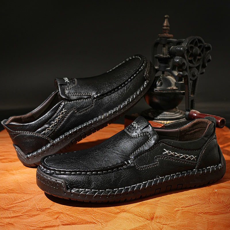 Last Day 60% OFF🔥⏱️Christmas Promotion⏱️🔥Men's genuine calfskin leather Slip-On Loafers-tidenox