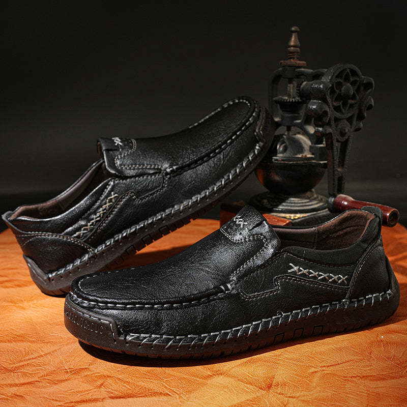 Last Day 60% OFF🔥⏱️Christmas Promotion⏱️🔥Men's genuine calfskin leather Slip-On Loafers-tidenox