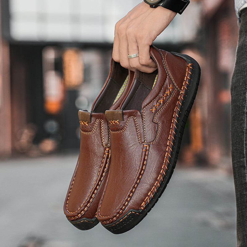 Last Day 60% OFF🔥⏱️Christmas Promotion⏱️🔥Men's genuine calfskin leather Slip-On Loafers-tidenox