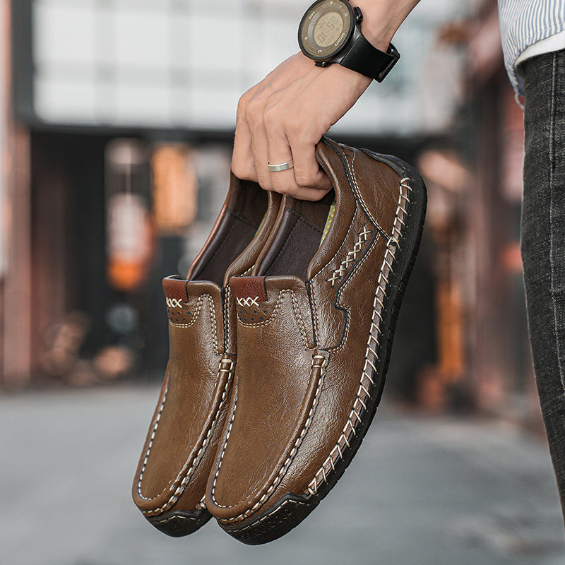 Last Day 60% OFF🔥⏱️Christmas Promotion⏱️🔥Men's genuine calfskin leather Slip-On Loafers-tidenox