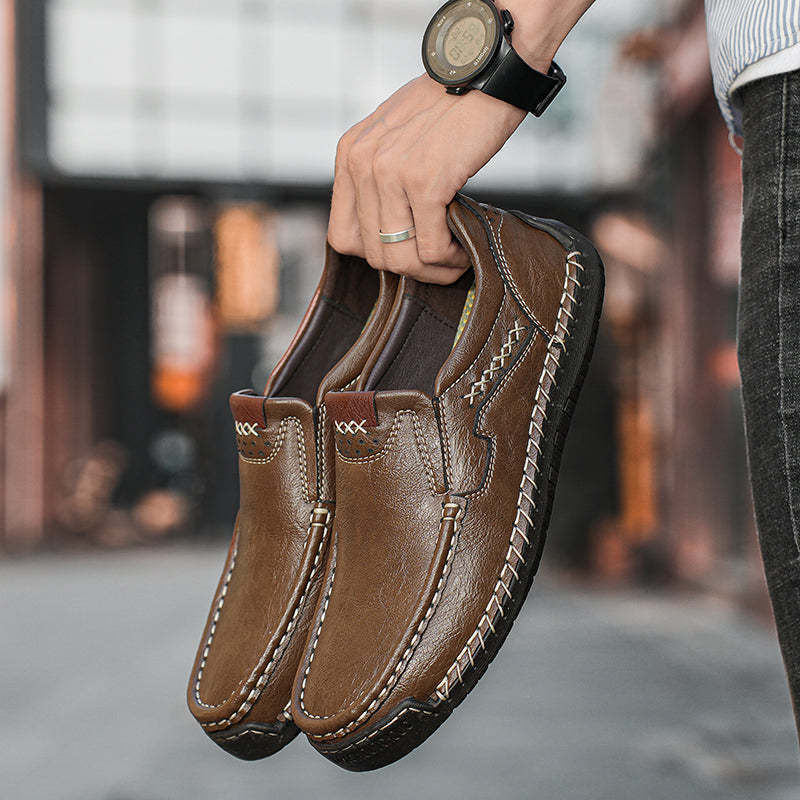 Last Day 60% OFF🔥⏱️Christmas Promotion⏱️🔥Men's genuine calfskin leather Slip-On Loafers-tidenox