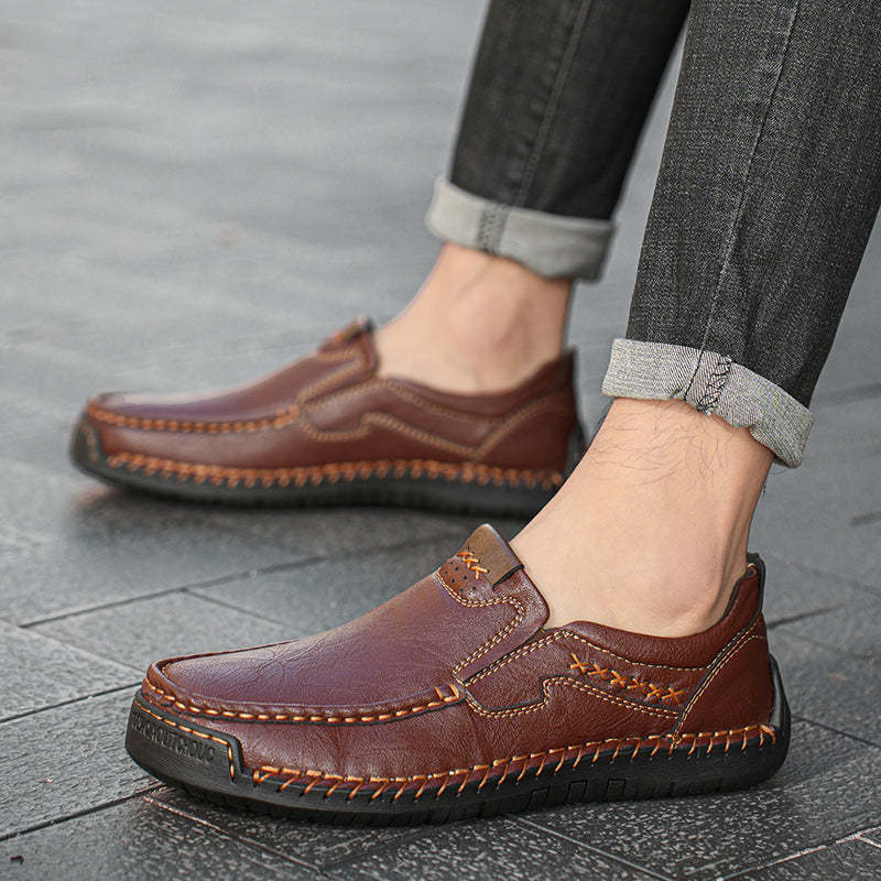 Last Day 60% OFF🔥⏱️Christmas Promotion⏱️🔥Men's genuine calfskin leather Slip-On Loafers-tidenox