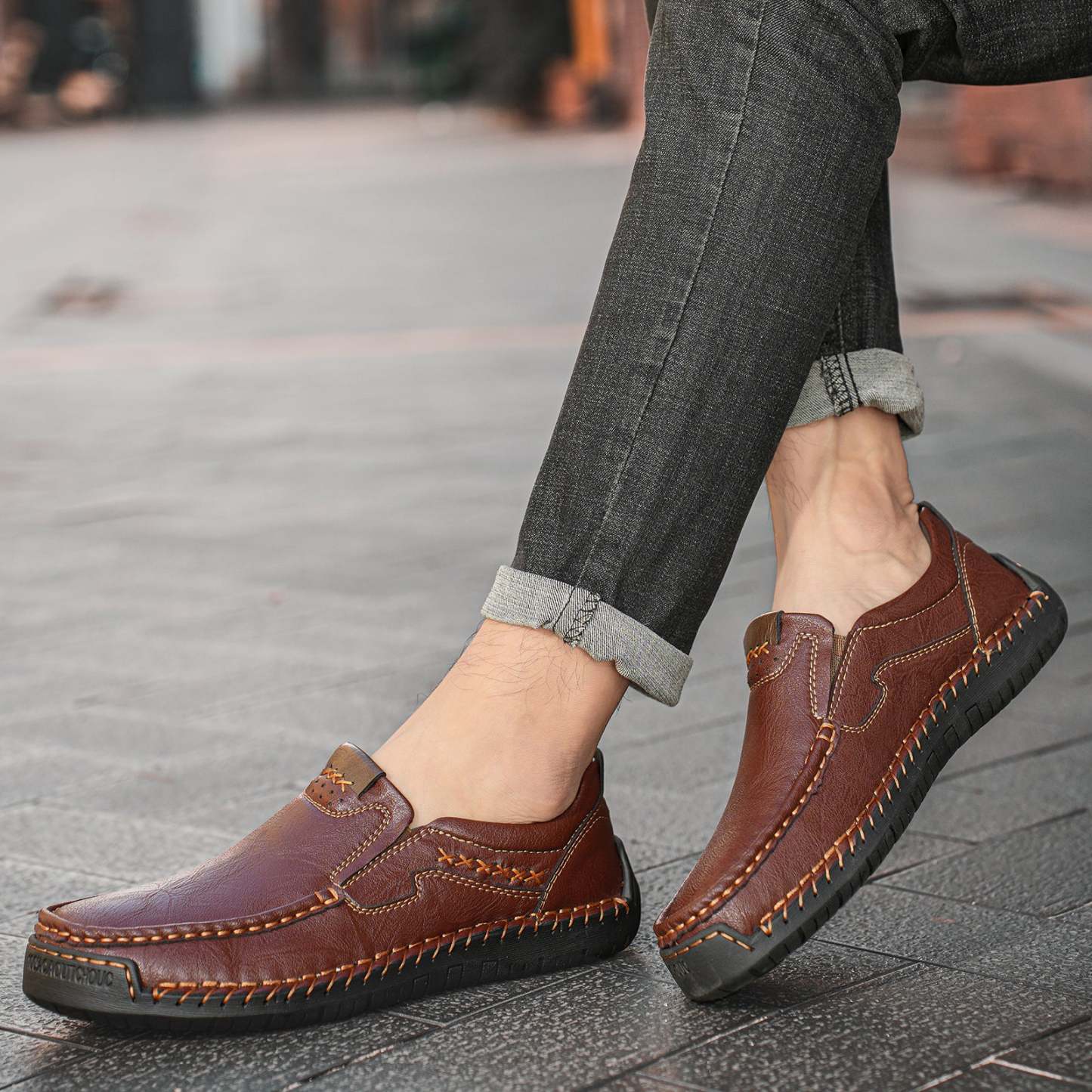 Last Day 60% OFF🔥⏱️Christmas Promotion⏱️🔥Men's genuine calfskin leather Slip-On Loafers-tidenox