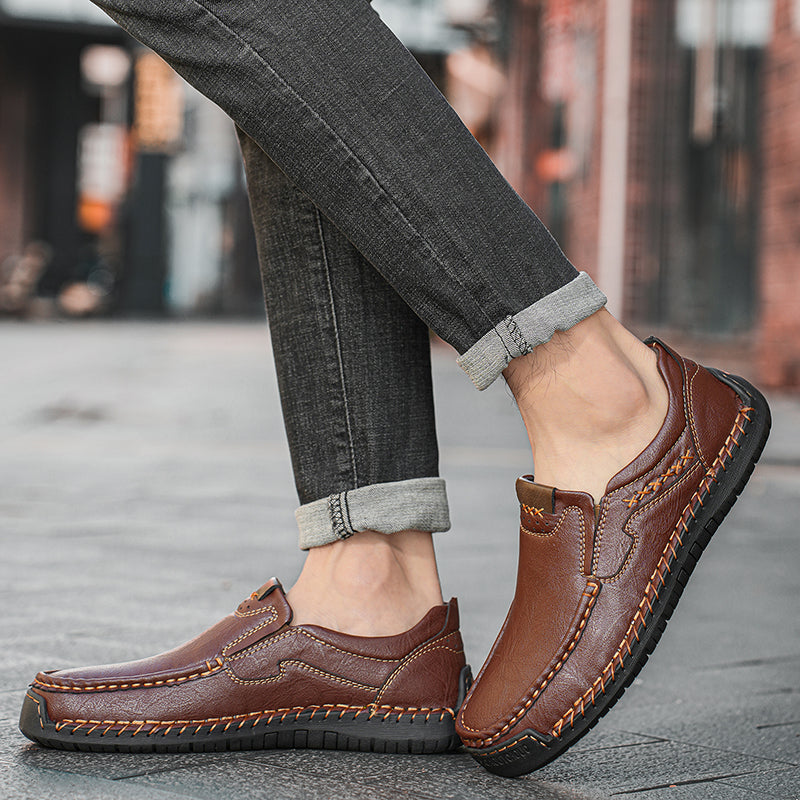 Last Day 60% OFF🔥⏱️Christmas Promotion⏱️🔥Men's genuine calfskin leather Slip-On Loafers-tidenox