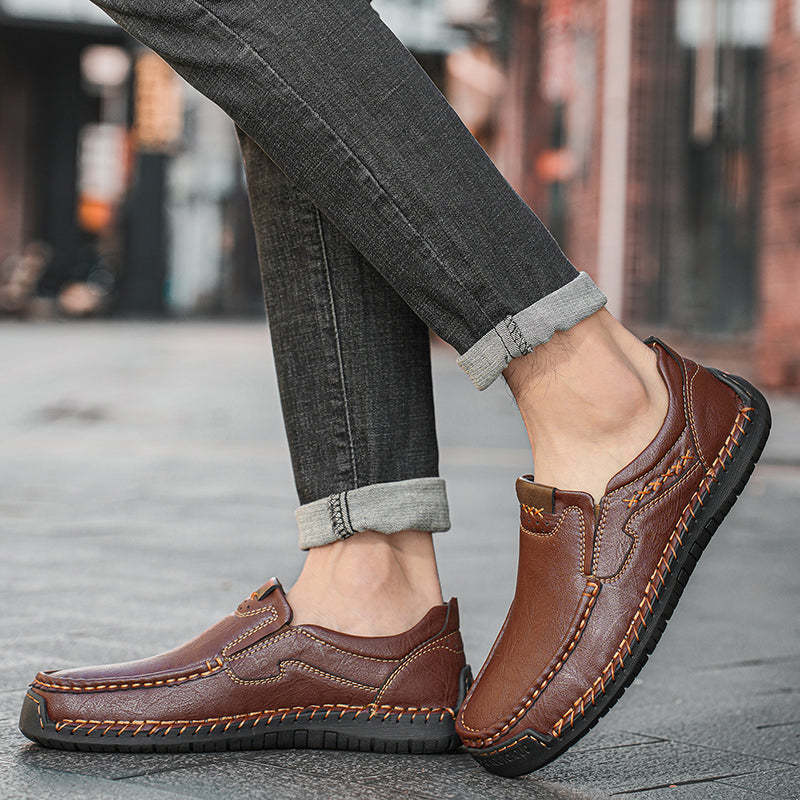 Last Day 60% OFF🔥⏱️Christmas Promotion⏱️🔥Men's genuine calfskin leather Slip-On Loafers-tidenox