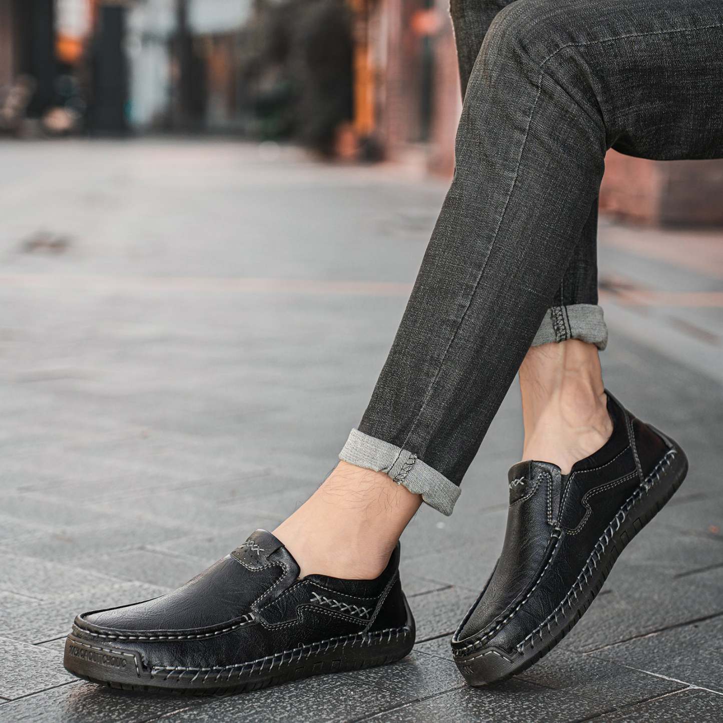 Last Day 60% OFF🔥⏱️Christmas Promotion⏱️🔥Men's genuine calfskin leather Slip-On Loafers-tidenox