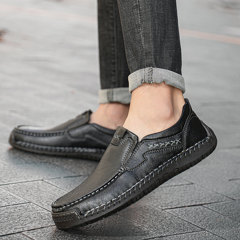 Last Day 60% OFF🔥⏱️Christmas Promotion⏱️🔥Men's genuine calfskin leather Slip-On Loafers-tidenox