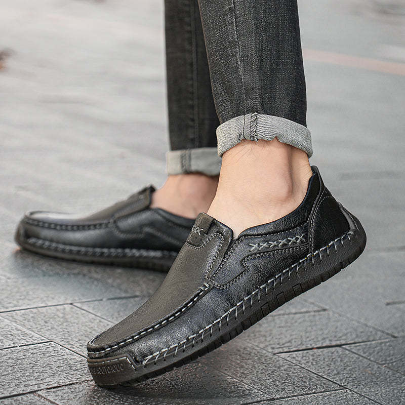 Last Day 60% OFF🔥⏱️Christmas Promotion⏱️🔥Men's genuine calfskin leather Slip-On Loafers-tidenox