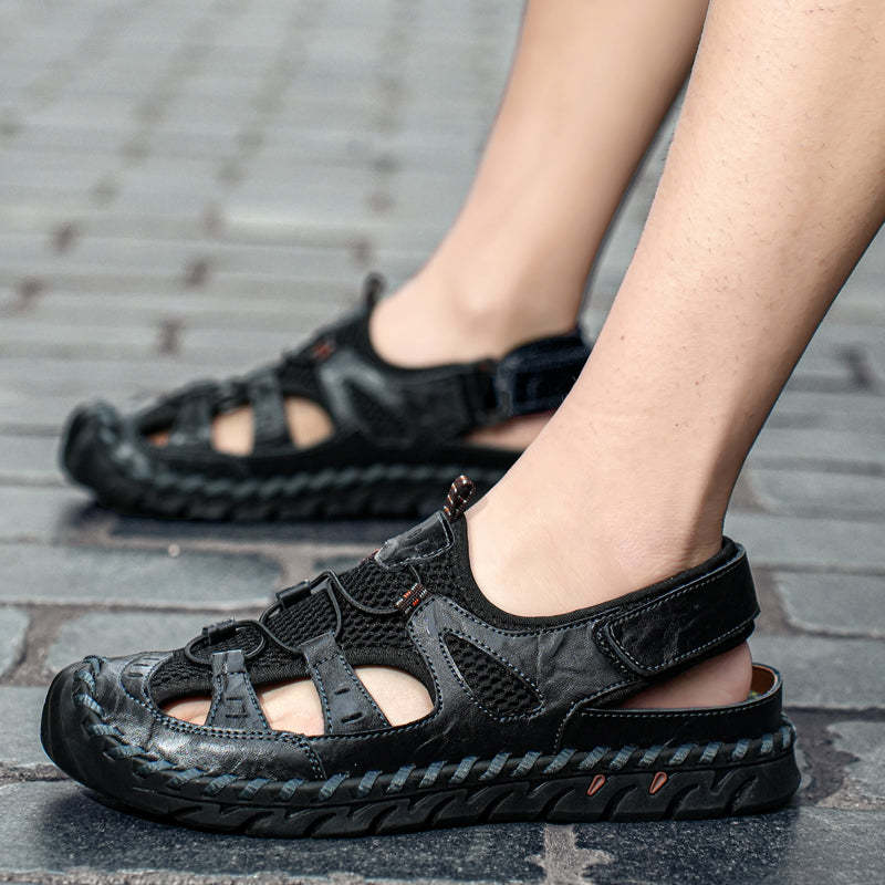 🔥Last Day 70% Off🔥Men's Casual Comfort Leather Sandals, Comfortable Orthopedic Walking Shoes-tidenox