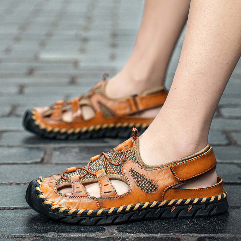 🔥Last Day 70% Off🔥Men's Casual Comfort Leather Sandals, Comfortable Orthopedic Walking Shoes-tidenox