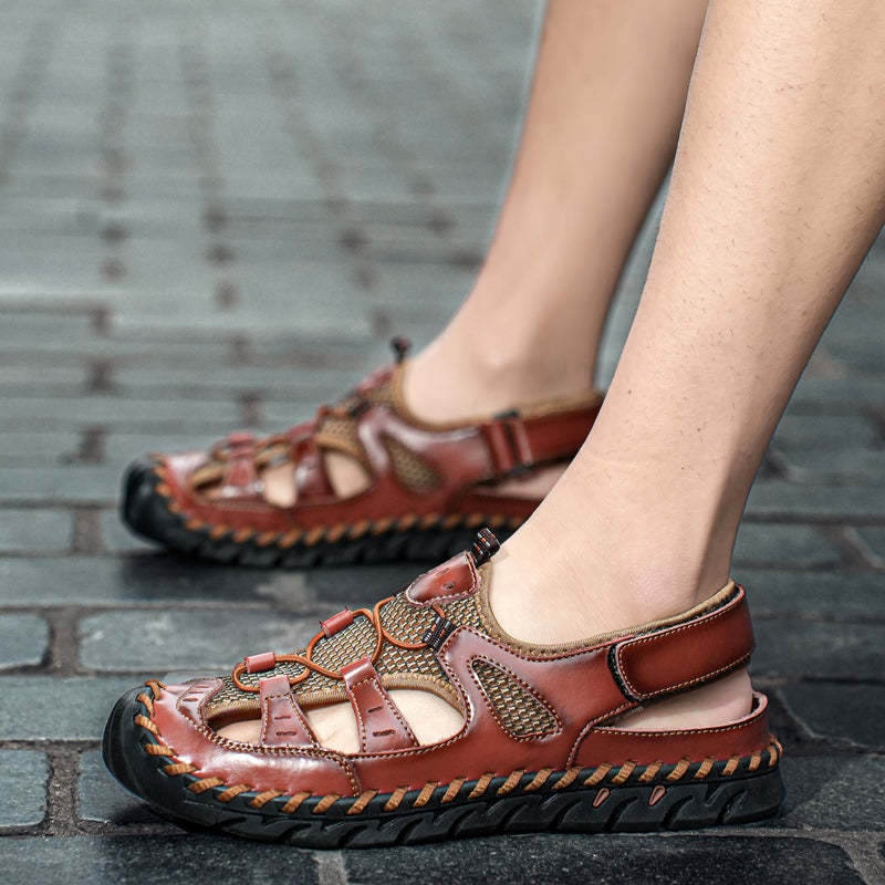 🔥Last Day 70% Off🔥Men's Casual Comfort Leather Sandals, Comfortable Orthopedic Walking Shoes-tidenox