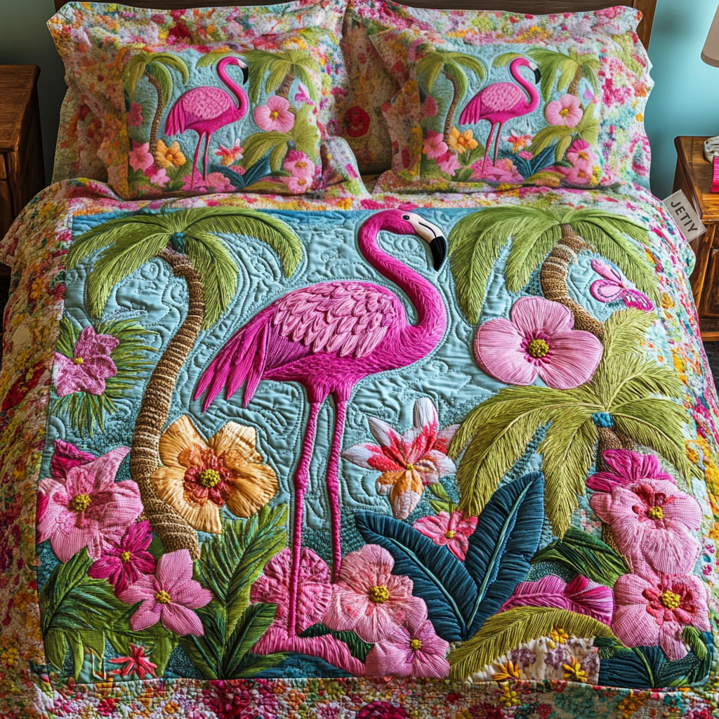 Dancing Waters 3-Piece Quilted Bedding Set NCU0NT2586