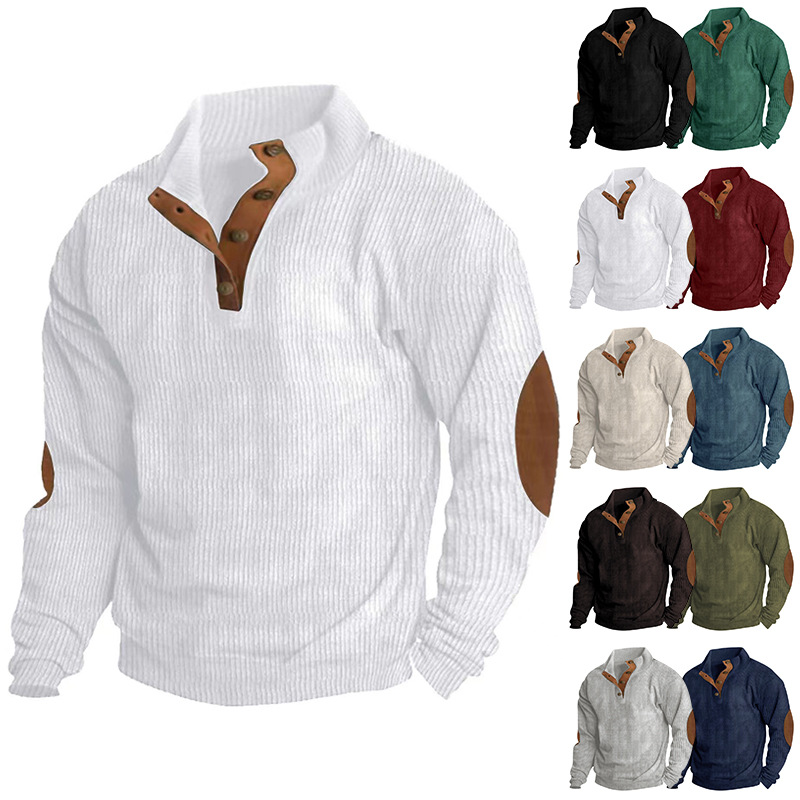 🔥Men's Outdoor Casual Stand Collar Long Sleeve Sweatshirt-tidenox