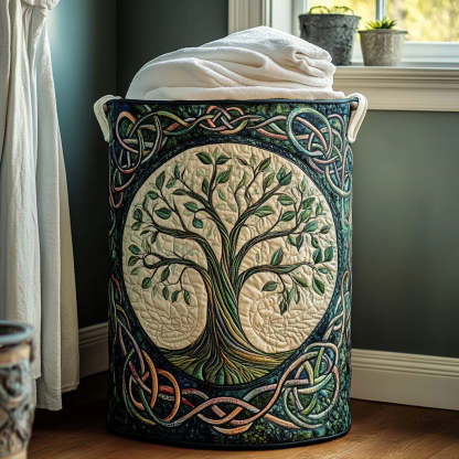 Eternal Roots Quilted Laundry Basket NCU0PVL619