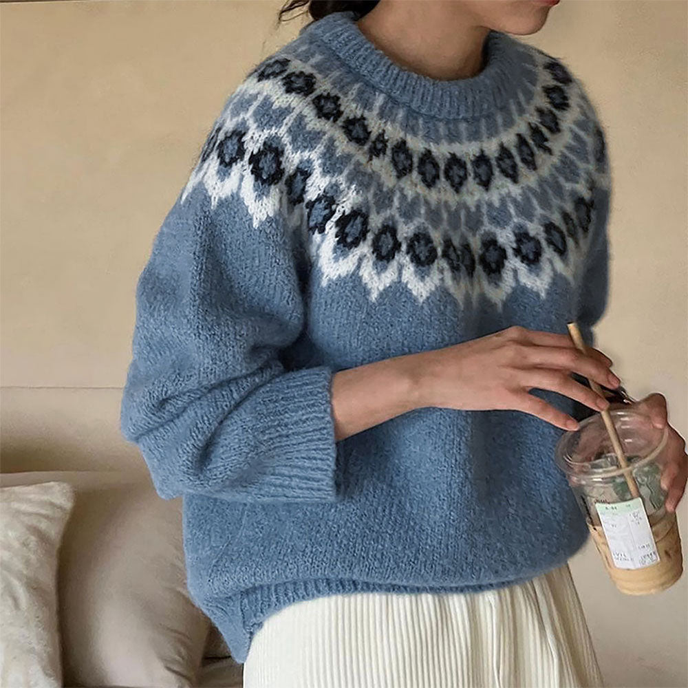 Fair Isle Casual Versatile Knit Sweater | NCS-tidenox