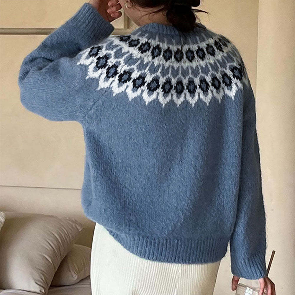 Fair Isle Casual Versatile Knit Sweater | NCS-tidenox