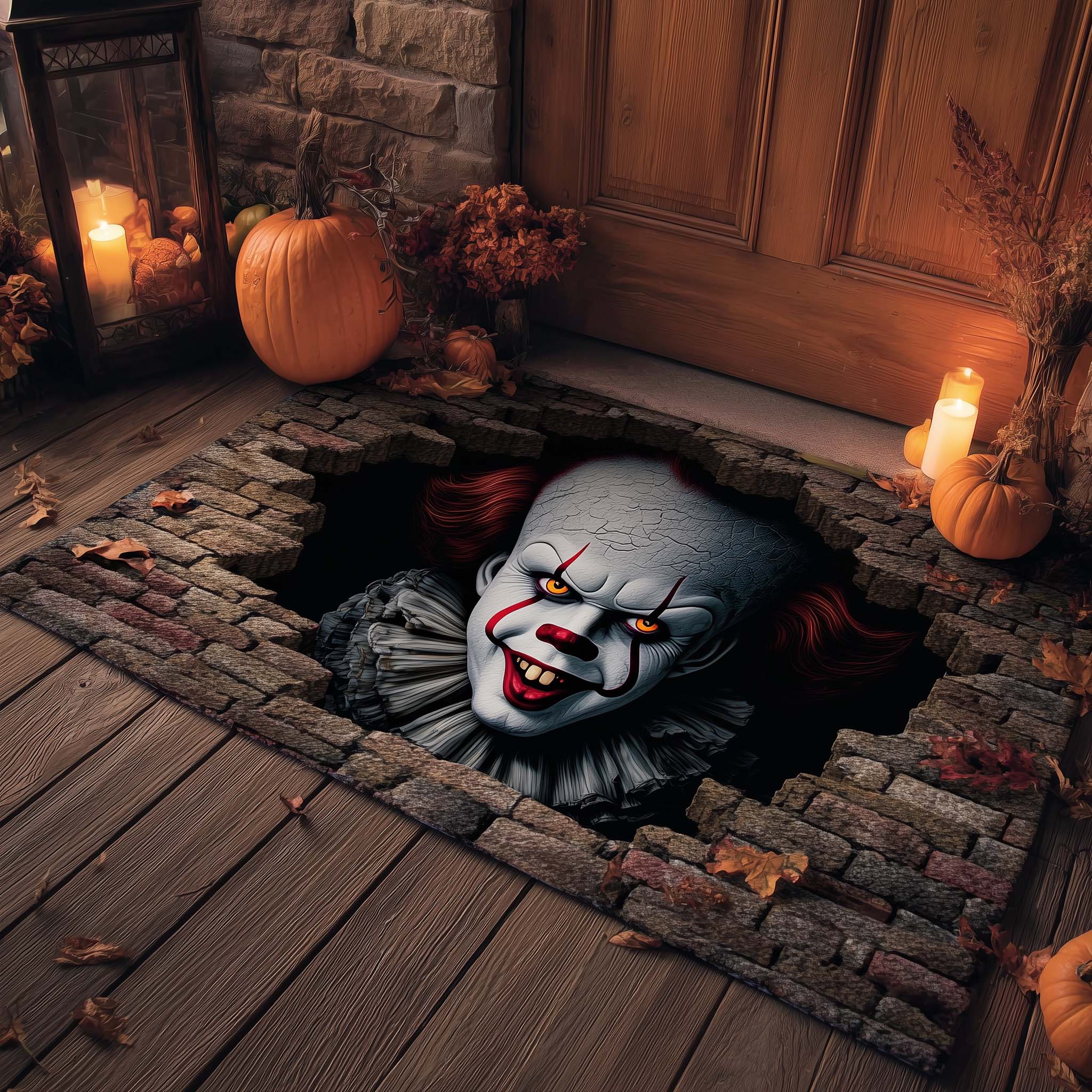 Creepy Clown Doormat GFTOHD11423-tidenox
