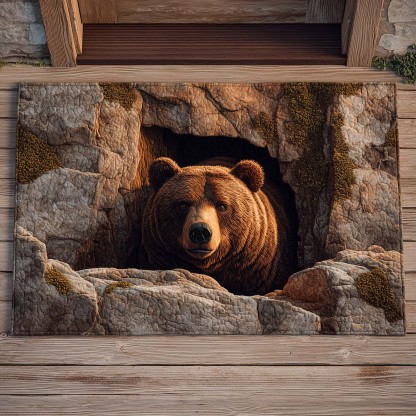 Stone Crevice Bear Doormat GFTOHD11555-tidenox