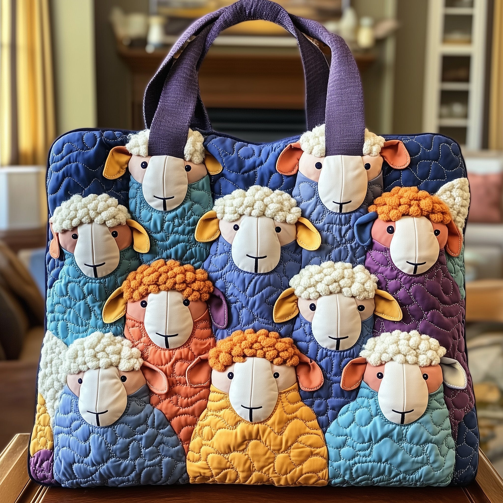 🎁❤️Interesting animals Quilted Tote Bag